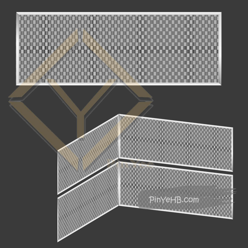 detail elevator decorative metal mesh 3D vision by pinyee hebei