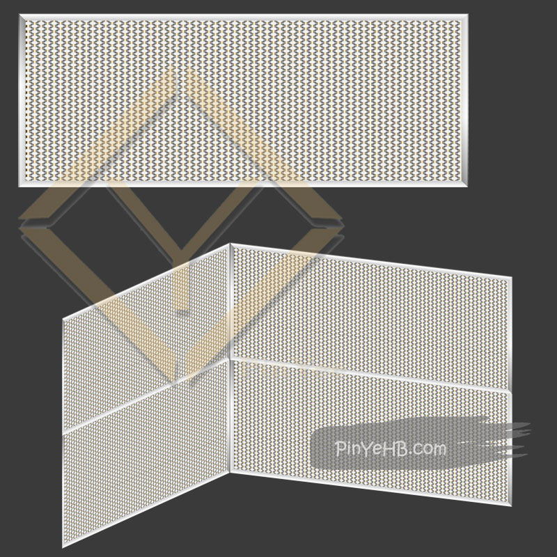 Mirror finished woven metal mesh for interior wall cladding