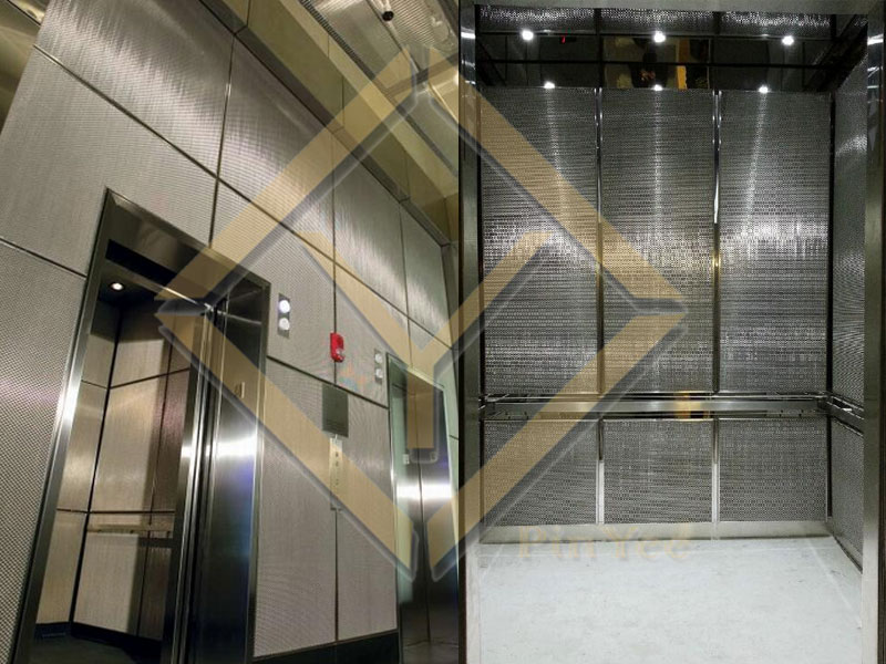 interior cladding architectural mesh installation