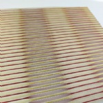 Gold + Red Spindle Pattern Mesh