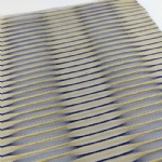 Gold + Blue Spindle Jacquard Metal Mesh