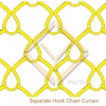 Two hook chain curtains