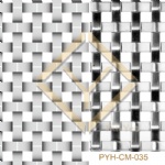 Interior decorative flat wire woven mesh dividers